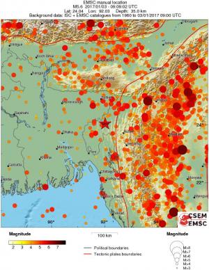 regional magnitude historical seismicity