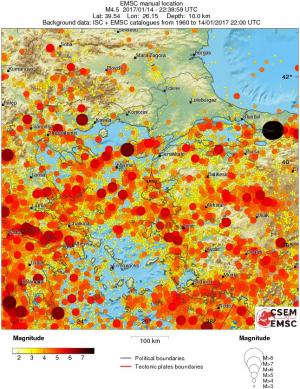 regional magnitude historical seismicity