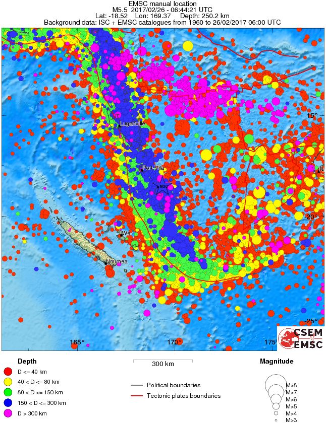 wide historical seismicity