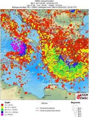 wide historical seismicity
