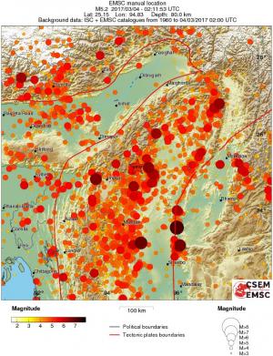 regional magnitude historical seismicity