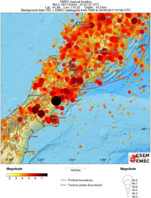 regional magnitude historical seismicity