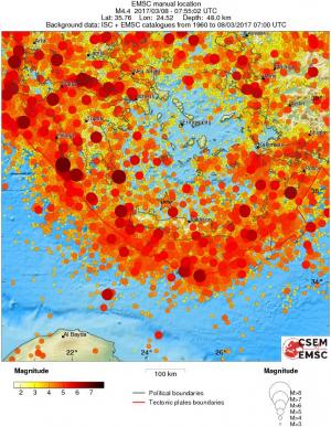 regional magnitude historical seismicity
