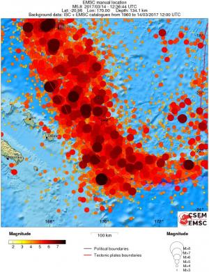 regional magnitude historical seismicity