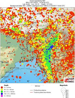 wide historical seismicity
