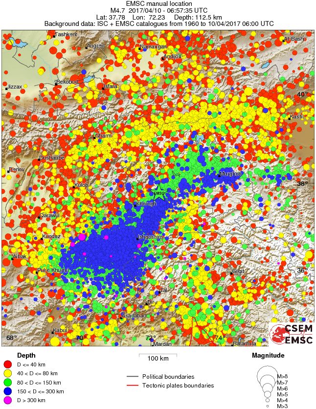 regional historical seismicity