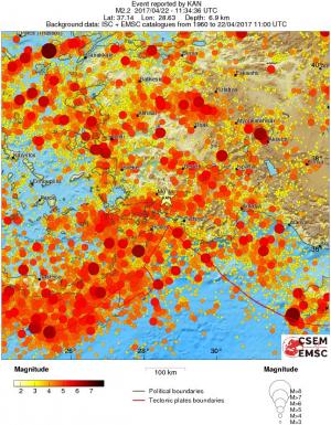 regional magnitude historical seismicity
