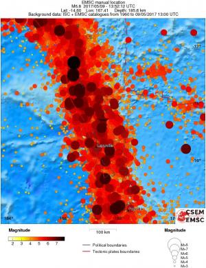 regional magnitude historical seismicity
