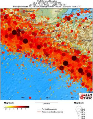 regional magnitude historical seismicity