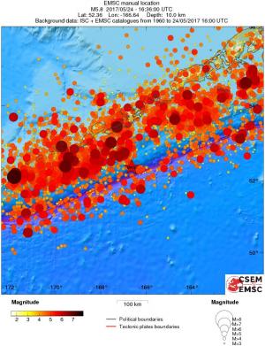 regional magnitude historical seismicity