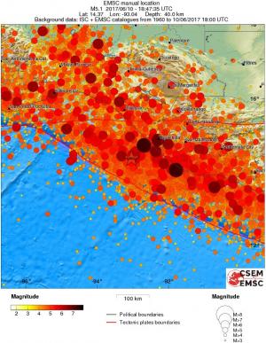 regional magnitude historical seismicity