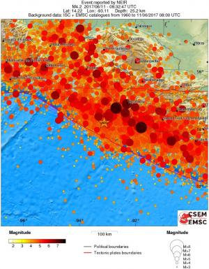regional magnitude historical seismicity
