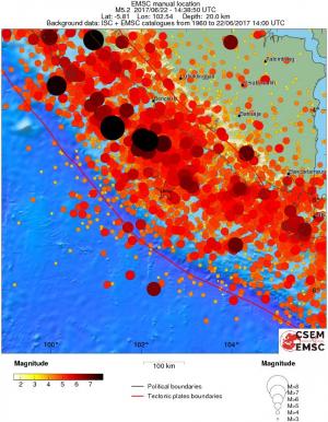 regional magnitude historical seismicity