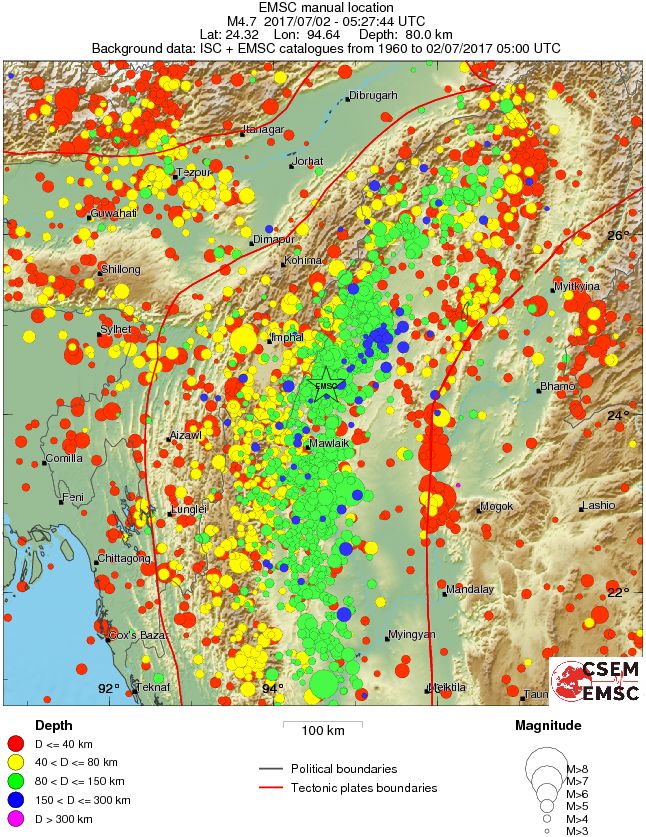 regional historical seismicity