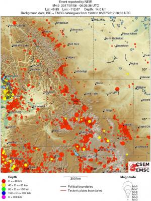 wide historical seismicity