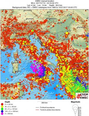 wide historical seismicity