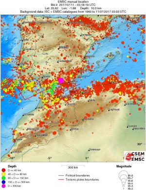 wide historical seismicity