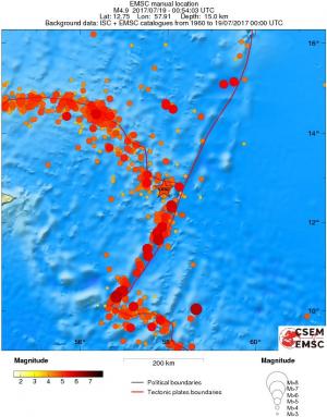 regional magnitude historical seismicity