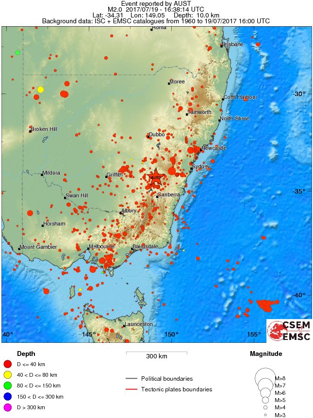 wide historical seismicity