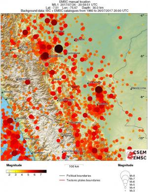 regional magnitude historical seismicity