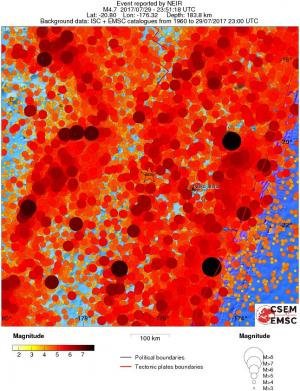 regional magnitude historical seismicity