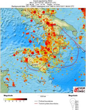 regional magnitude historical seismicity