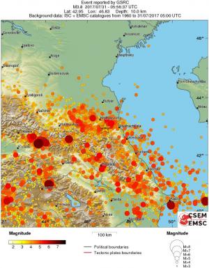 regional magnitude historical seismicity