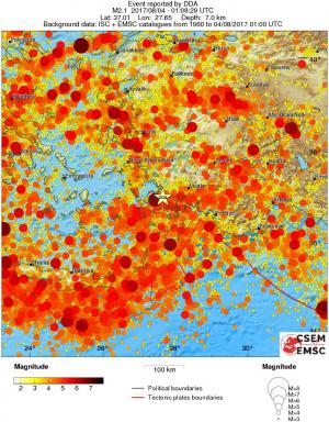 regional magnitude historical seismicity
