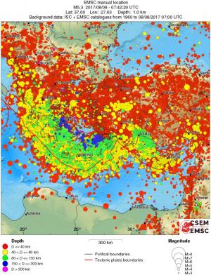 wide historical seismicity