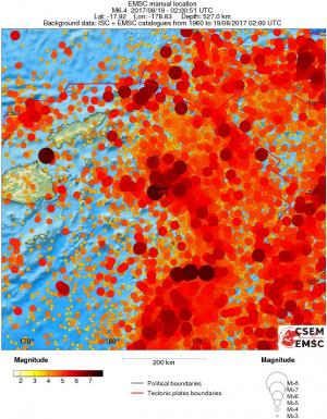 regional magnitude historical seismicity