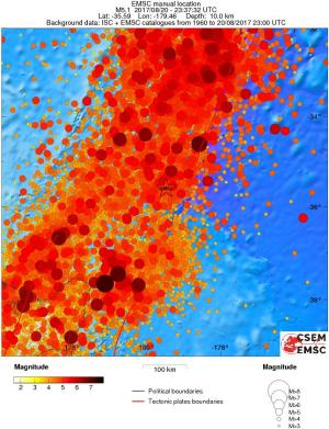 regional magnitude historical seismicity