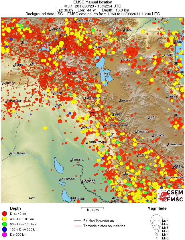 regional historical seismicity