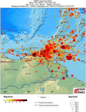 regional magnitude historical seismicity