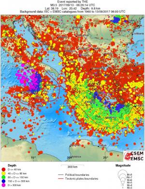 wide historical seismicity