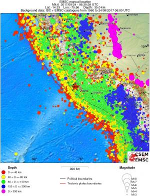 wide historical seismicity