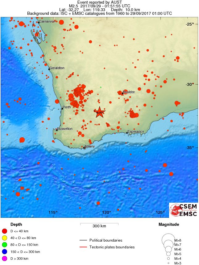 wide historical seismicity