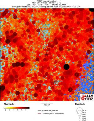 regional magnitude historical seismicity
