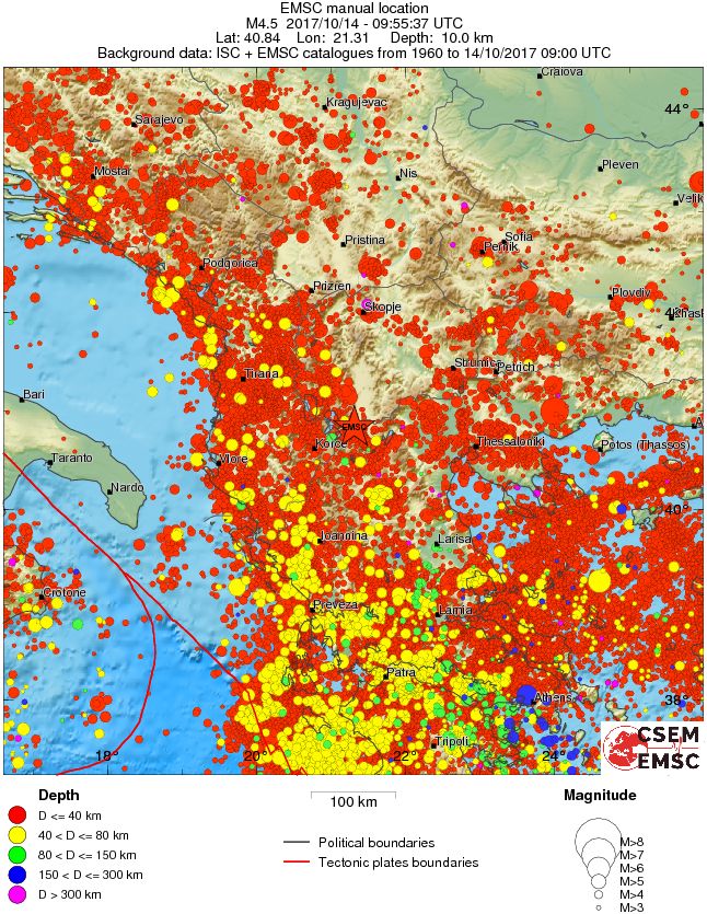 regional historical seismicity