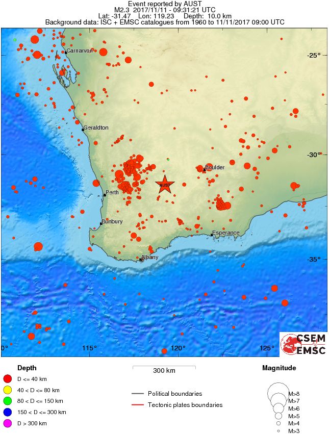 wide historical seismicity