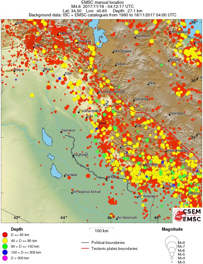 regional historical seismicity