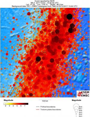 regional magnitude historical seismicity
