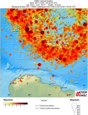 regional magnitude historical seismicity