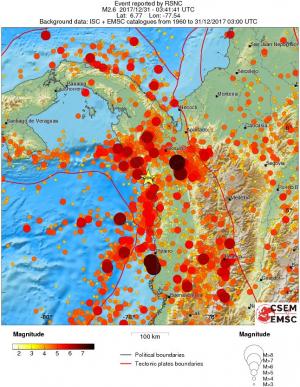regional magnitude historical seismicity