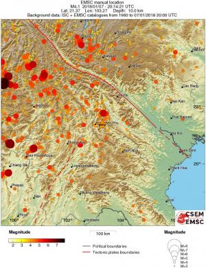 regional magnitude historical seismicity