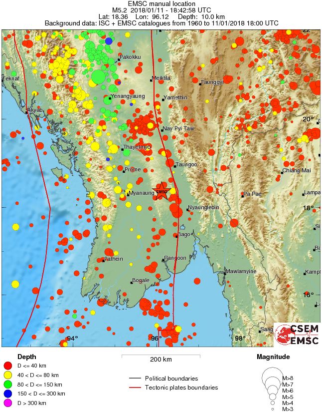 regional historical seismicity