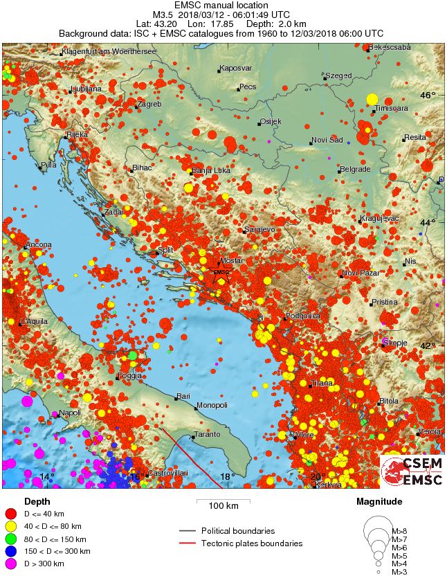 regional historical seismicity