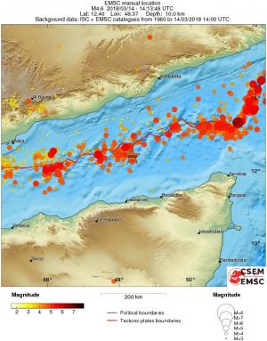 regional magnitude historical seismicity