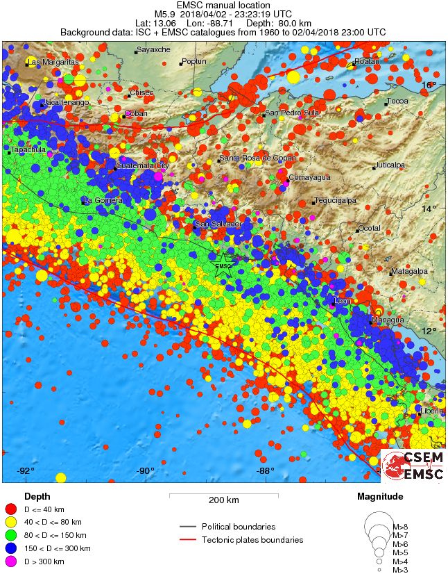 regional historical seismicity