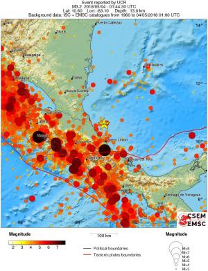 regional magnitude historical seismicity