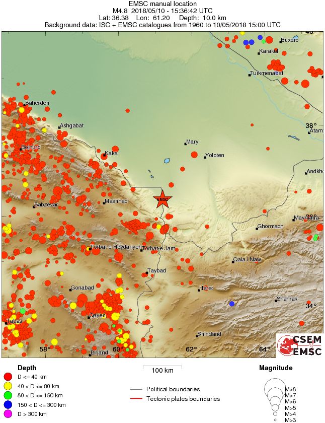 regional historical seismicity